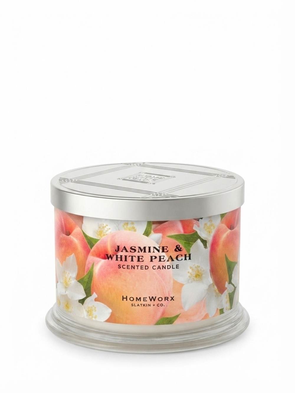 NEW! Jasmine & White Peach Scented Candle - Peach From QVC